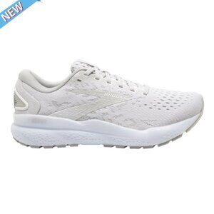 Brooks Women's Ghost 16 Running Shoes, White/White/Grey
